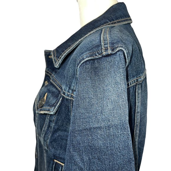 NWT Current/Elliott The Baby Trucker 100% Cotton Denim Jacket Size 2 or … - Picture 11 of 11